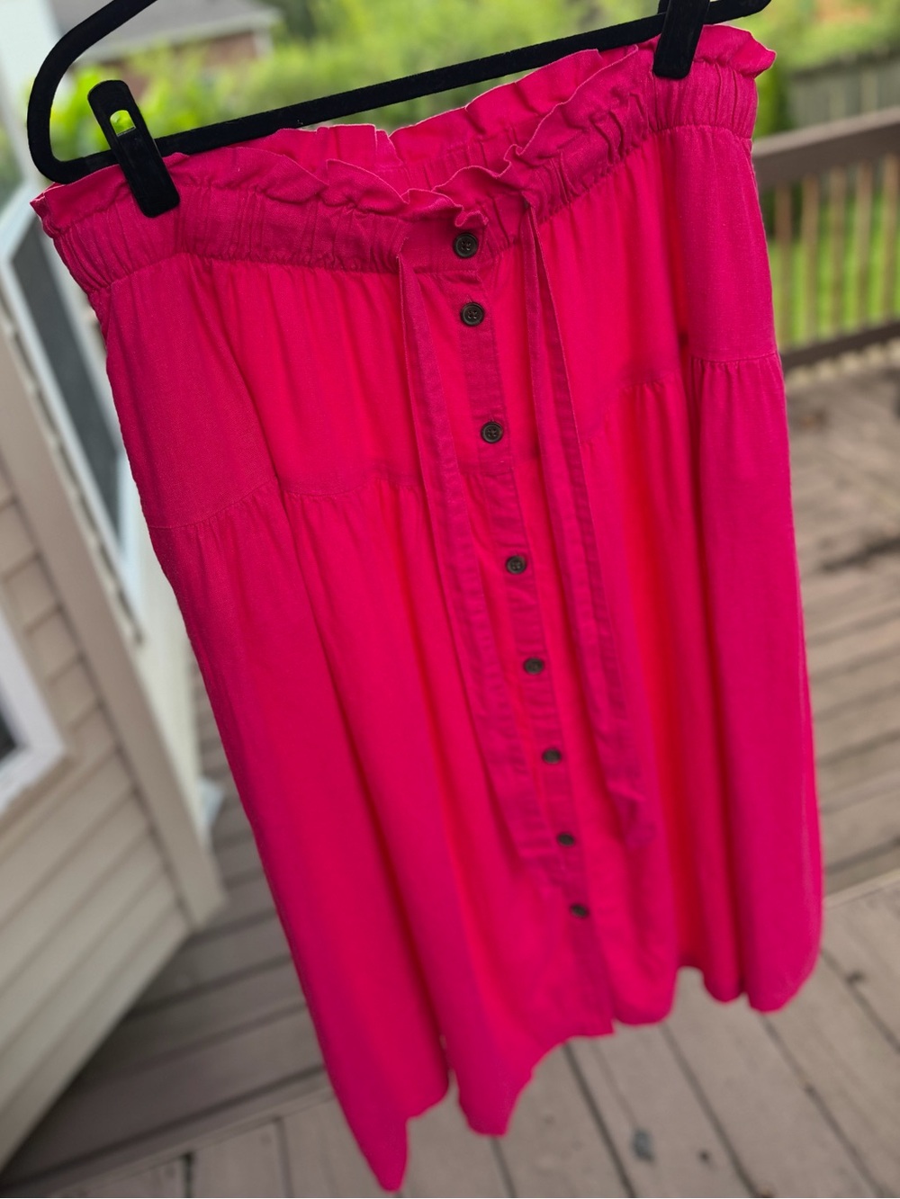 Universal Thread - Hot Pink Button-Front Skater Skirt